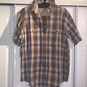 Faded Glory plaid button down shirt